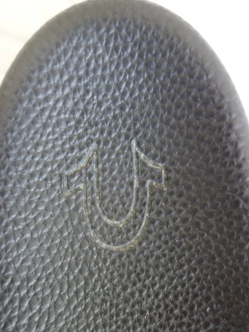TRUE RELIGION Slides Sandals All Horseshoe Logo Print Black – Mens 45 (approx. 1